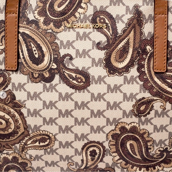 Michael Kors 2 Pc Set Emry Large Paisley Pattern Tote with Matching wallet - Picture 7 of 16